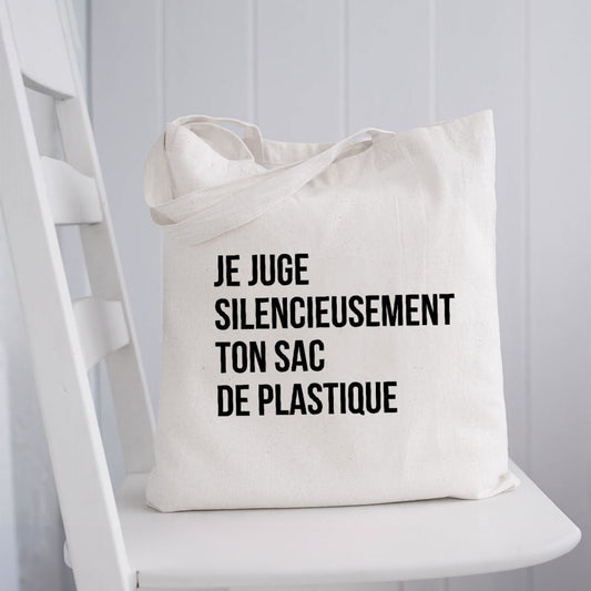 Je juge silencieusement - Sac réutilisable